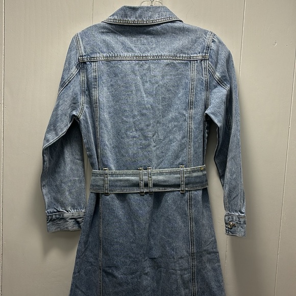 Smoke & Mirrors Los Angeles Denim Jean Maxi Dress Size Small - Picture 7 of 11
